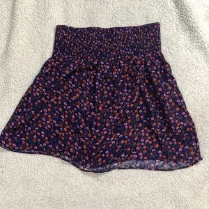 Floral Patterned Mini Skirt
